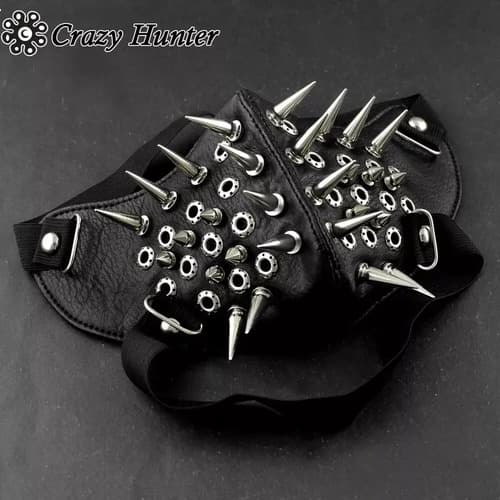 Mascara Cuero Studded Steampunk - A Pedido_exkarg X 2