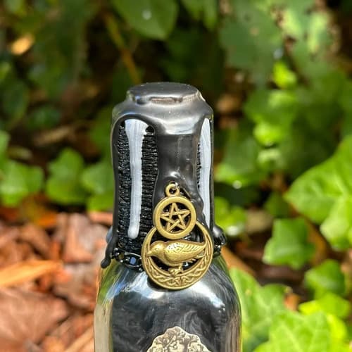 Botella De Pocion Decorativa Raven - A Pedido Gris 4