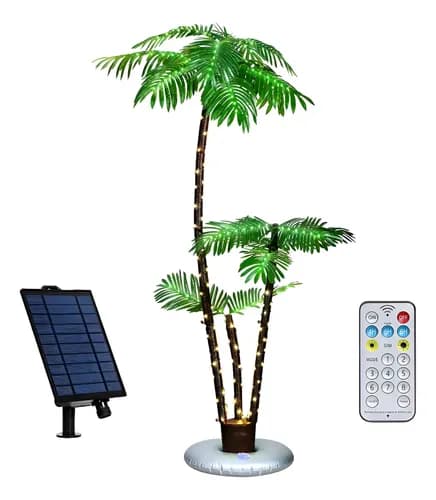 Luz Palmera Solar - A Pedido_exkarg Marrón