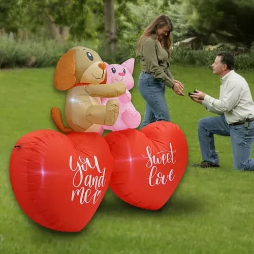 Inflable San Valentin Puppy Kitty - A Pedido_exkarg Rojo 3