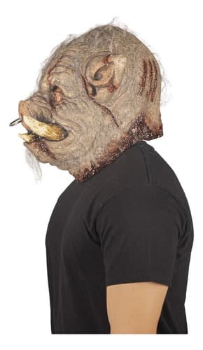 Máscara Jabalí Ghoulish Animal Creepy Halloween Adulto Marrón 5