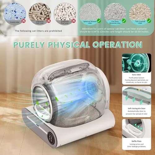 Baño Gatos Automático Autolimpiable Robot  - A Pedido Blanco 3