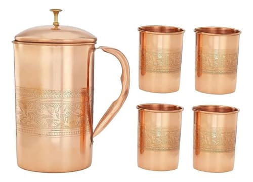 Set Jarra Cobre Y 4 Vasos - A Pedido Cobre 3