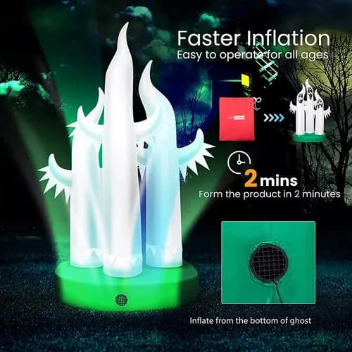 Adorno Inflable Halloween Combo Fantasmas - A Pedido_exkarg 3