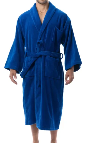 Bata De Baño Alpine Swiss Pure Cotton - A Pedido_exkarg Azul 38 2
