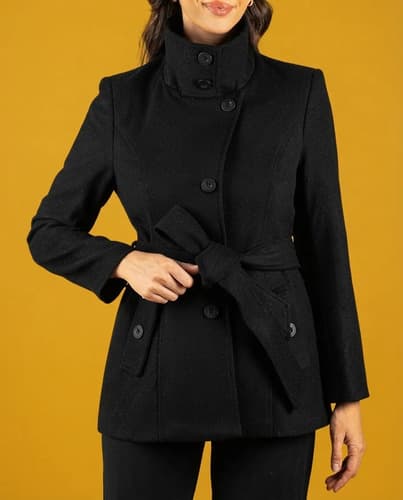 Tapado De Lana Mujer Alpine Swiss Bella - A Pedido_exkarg Negro 38 3