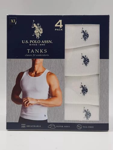 Musculosa Pack Por 4 Us Polo Assn - A Pedido_exkarg Blanco M 2