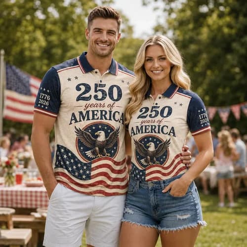 Chomba America Usa Patriotic Polo - A Pedido Azul S
