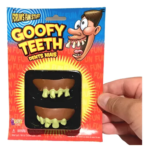 Dientes De Broma Tontos - A Pedido_exkarg Amarillo
