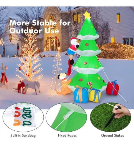 Papa Noel Inflable Arbol De Navidad - A Pedido_exkarg Verde 4