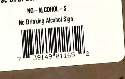 Cartel Ande Rooney No Alcohol Enlozado - A Pedido_exkarg X 3