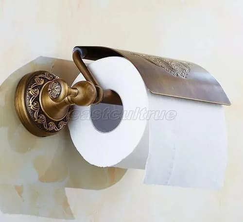 Porta Rollo Papel Higienico Antique Bronze - A Pedido_exkarg Dorado 5