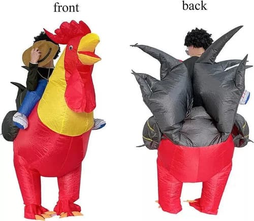 Disfraz Inflable De Gallo - A Pedido_exkarg Rojo 3
