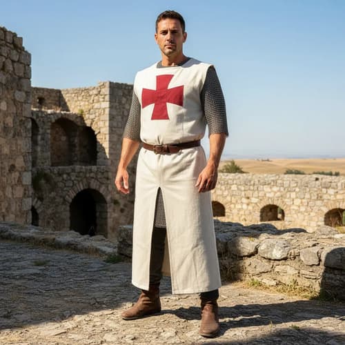 Túnica De Caballero Templario Medieval - A Pedido_exkarg