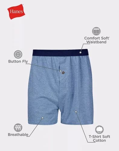 Pack Hanes 6-pack Knit Boxers - A Pedido_exkarg Azul 38 4