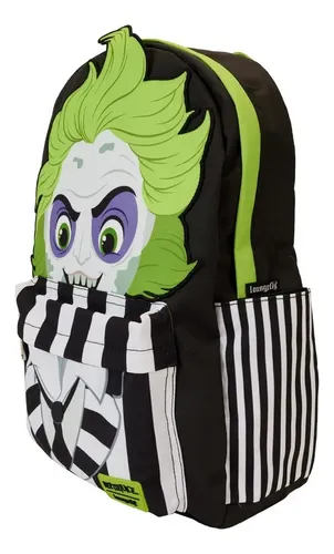 Mochila Beetlejuice  Nylon Loungefly - A Pedido_exkarg Negro
