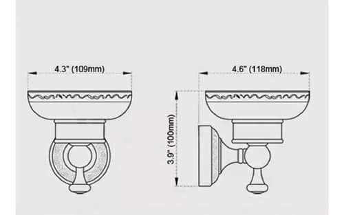 Jabonera Antique Brass Wall - A Pedido_exkarg Dorado 2