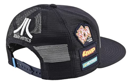 Gorro Snapback Del Equipo Gasgas De Troy Lee, Color Azul Marino, Talla Ala Recta Visera Plana Liso 2