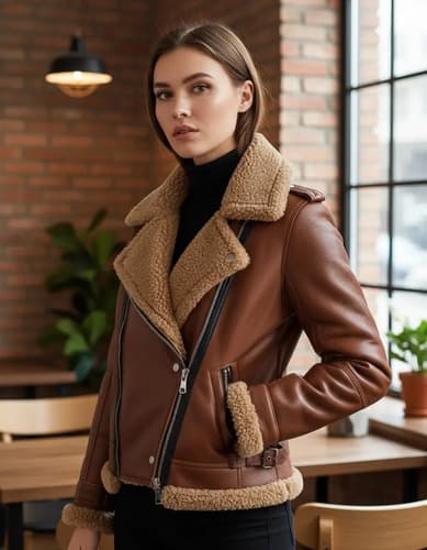 Campera Women's Brown Sheepskin - A Pedido_exkarg Marrón 38