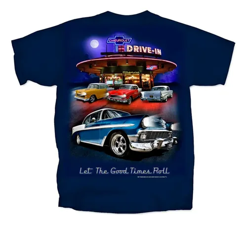 Remera Chevy Tri-five - A Pedido_exkarg Azul M