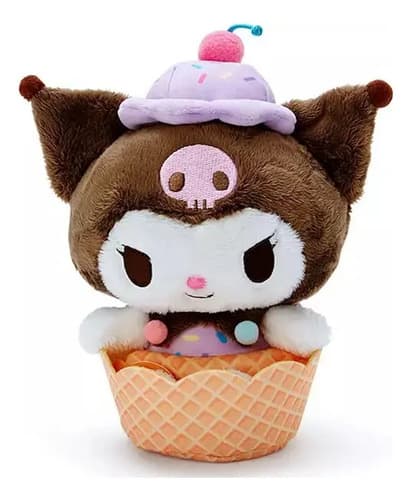 Muñeco Peluche Sanrio Kuromi Chromi Fluffy - A Pedido_exkarg Marrón 4