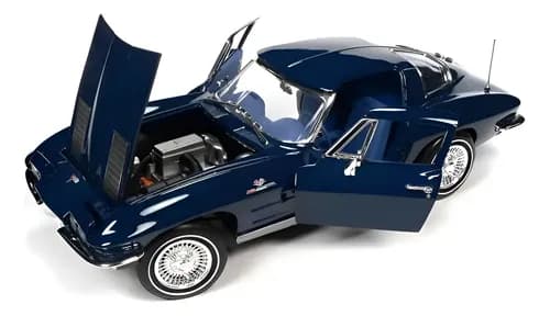 Auto 1:18 1963 Chevrolet Corvette - A Pedido_exkarg Azul