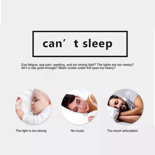 Máscara De Ojos Para Dormir Con Bluetooth - A Pedido_exkarg Negro 2