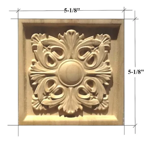 Escultura Decorativa  Carved Rosette - A Pedido_exkarg Marrón 5