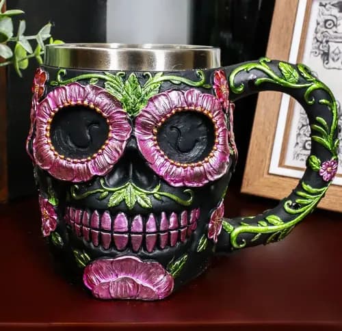 Taza De Cafe Gothic Black Red Pink Green - A Pedido_exkarg Negro 4