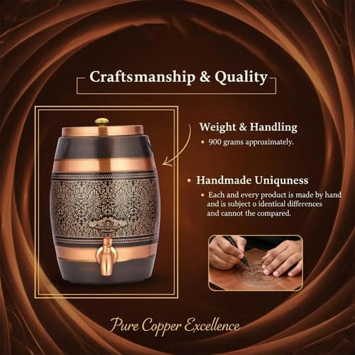 Dispensador De Agua 100% Cobre Y Soporte Antiguo - A Pedido Cobre 2