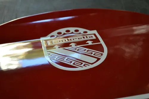 Cartel Enlozado  Lambretta Enamel - A Pedido_exkarg Rojo Y Blanco 5