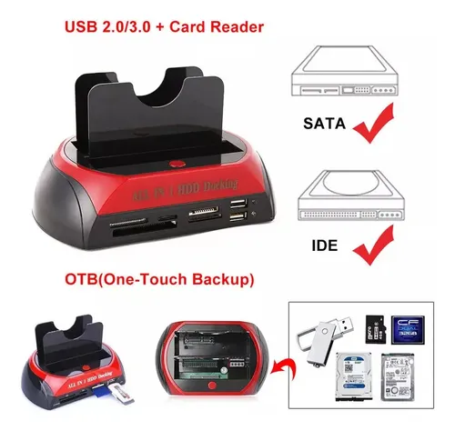 Lector De Disco Rigido Usb De Doble Bahía - A Pedido_exkarg Negro 2
