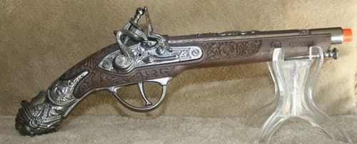 Revolver A Cebita Halloween Pirate Gun - A Pedido Plateado