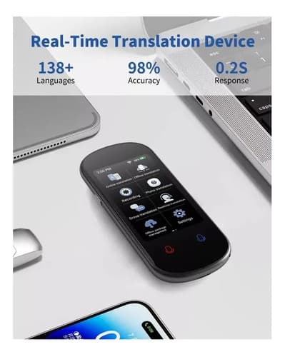Traductor De Idiomas En Tiempo Real - A Pedido_exkarg Negro 4