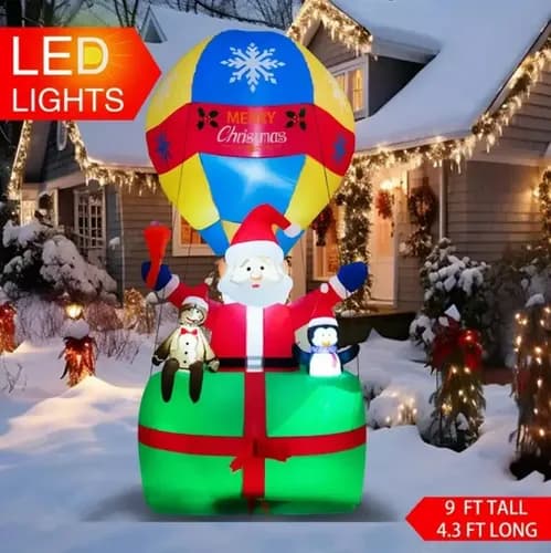 Papa Noel Inflable 9 Ft Colosal - A Pedido_exkarg Rojo 3
