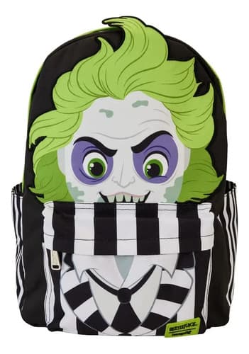 Mochila Beetlejuice  Nylon Loungefly - A Pedido_exkarg Negro 4
