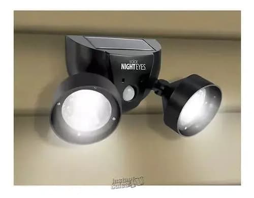 Luz Solar Seguridad Night Eyes Con Sirena - A Pedido_exkarg Negro 2