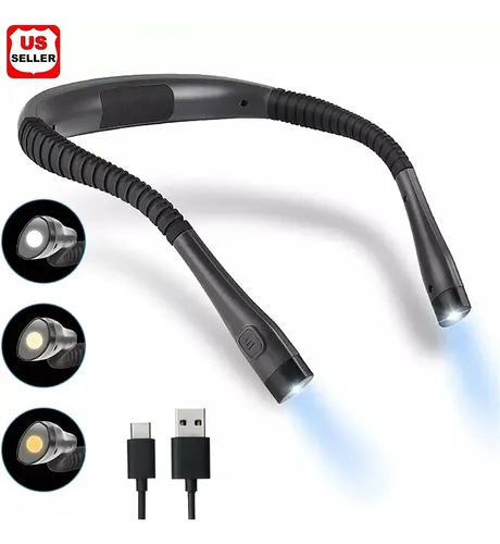 Luz Led Recargable Por Usb Para El Cuello - A Pedido_exkarg Negro 8