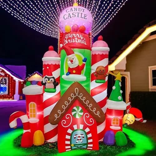 Papa Noel 10 Ft Castillo - A Pedido_exkarg Rojo 2