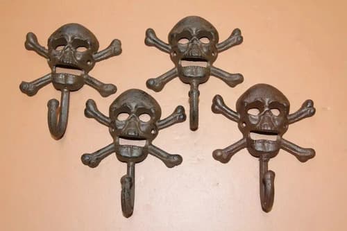 Percha De Hierro Jolly Roger Tiki - A Pedido_exkarg Marrón 6