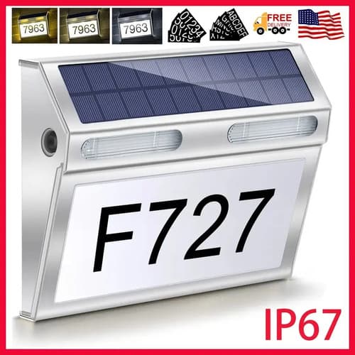 Cartel Numeracion Casa Solar - A Pedido_exkarg Plateado 6