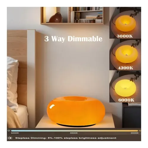 Lampara De Mesa Orange Donut - A Pedido Naranja 3