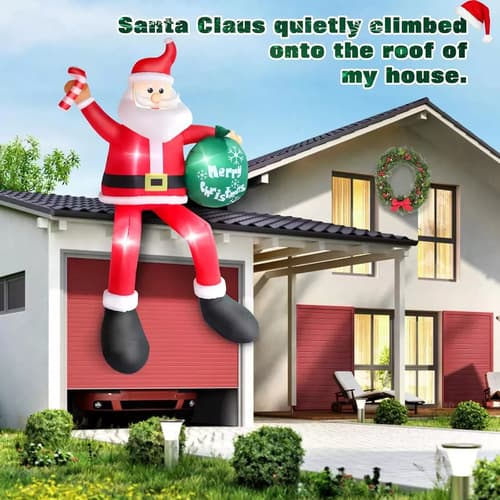 Papa Noel 8ft Inflatable Sitting - A Pedido_exkarg Rojo 6