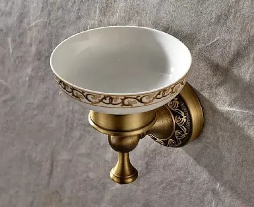 Jabonera Antique Brass Wall - A Pedido_exkarg Dorado 4