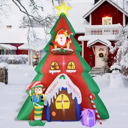 Papa Noel Inflable Ft House - A Pedido_exkarg Rojo 5