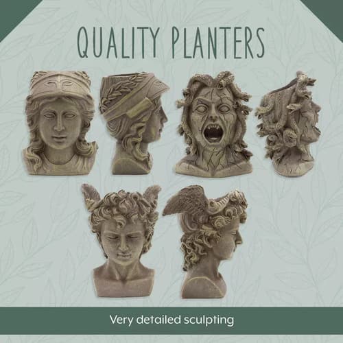 Set 3 Mini Macetas Athena/medusa/perseus - A Pedido_exkarg Gris 5