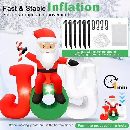 Papa Noel Inflable Joy - A Pedido_exkarg Rojo 3