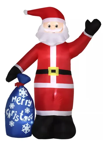Papa Noel Inflable 8 Ft Led - A Pedido_exkarg Rojo