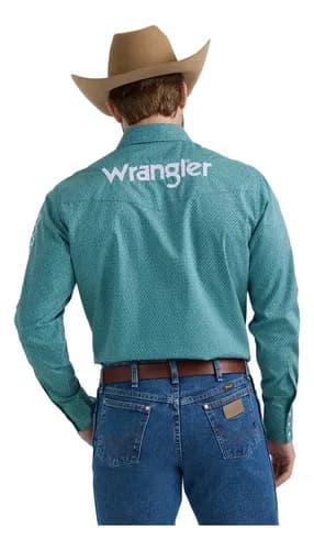 Camisa Wrangler Turquoise Plaid - A Pedido_exkarg Celeste S 3