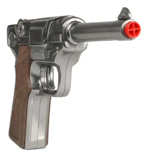 Pistola A Cebita Gonher German Style - A Pedido Plateado 3